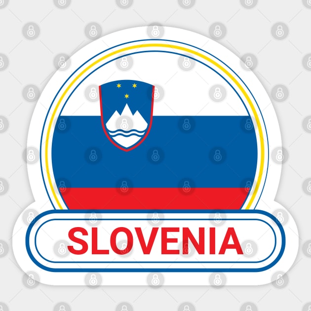 Slovenia Country Badge - Slovenia Flag Sticker by Yesteeyear